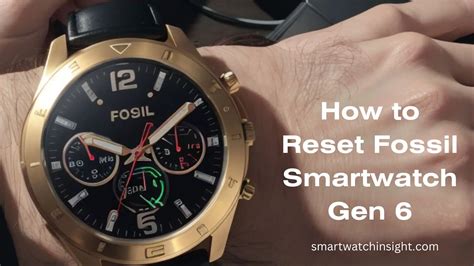 factory reset fossil smart watch.